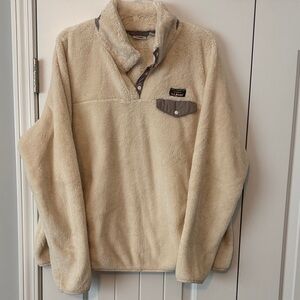 LL Bean Beige Fleece Pullover